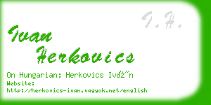 ivan herkovics business card